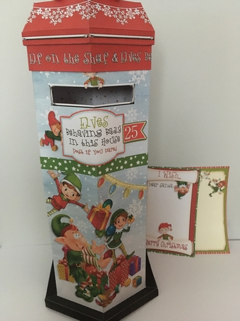 Elves Behaving Badly 3d Vintage Postbox by BECCY WILTON