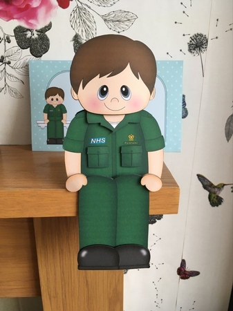 NHS Super Hero - 3D On the Shelf Card Kit by BECCY WILTON