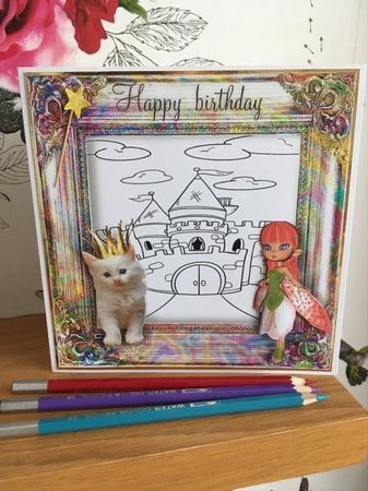 princess colouring card by BECCY WILTON