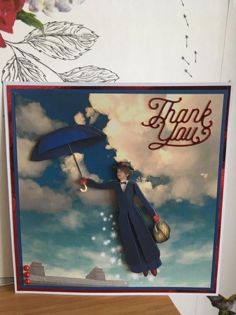 Fairy Tales - Practically Perfect - Until The Wind Changes - Special 3D Decoupage + Insert & Tag by BECCY WILTON