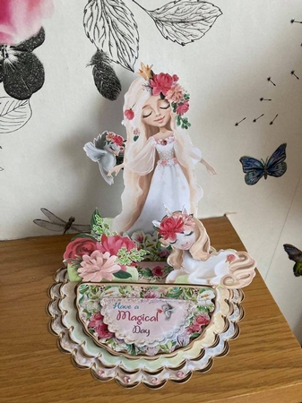 The Princess & The Unicorn 2 Triple Easel Card Mini Kit by BECCY WILTON