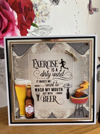 Enjoy your Day Decoupage 7x7ins Topper 4 by BECCY WILTON