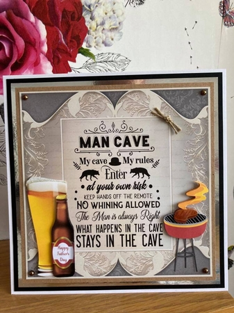 Enjoy your Day Decoupage 7x7ins Topper 10 by BECCY WILTON
