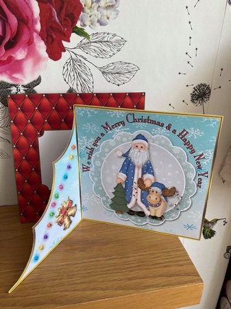 Santa & Friend - Wave Card  by BECCY WILTON