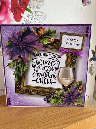Christmas Wine Quote 1 8x8 by BECCY WILTON