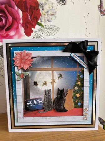 WAITING FOR SANTA 7X7 quick card by BECCY WILTON