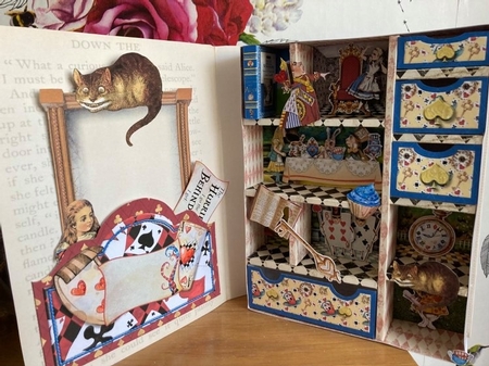 Wonderland Adventures with Alice - Large 3D Curiosity Book Box by BECCY WILTON