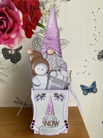 Gnome For Christmas Large pop Up box #5 by BECCY WILTON