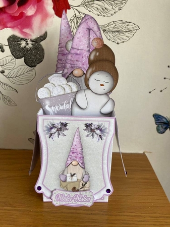Gnome For Christmas Large pop Up box #6 by BECCY WILTON