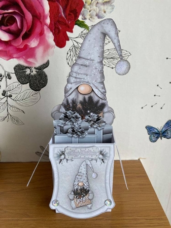 Gnome For Christmas Large pop Up box #12 by BECCY WILTON