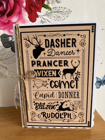 Kraft Paper Reindeer Names A5 - Poster by BECCY WILTON