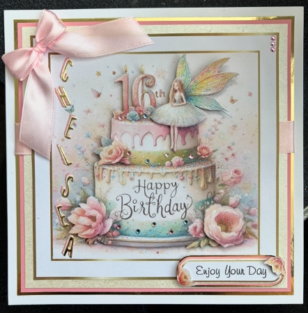 happy birthday whimsical 16th  cake by BECCY WILTON
