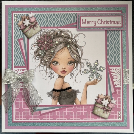 Elegant Christmas Girl Mini Kit 7x7 by BECCY WILTON