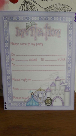 Princess Invitations Brunette Princess 2 by BECCY WILTON