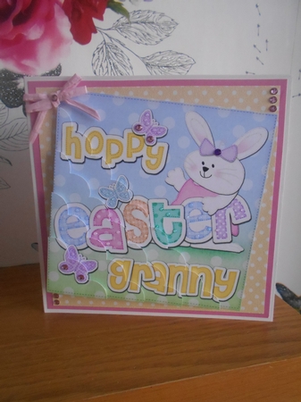 Hoppy Easter Granny Bunny Girl Felties Scallop Corner by BECCY WILTON