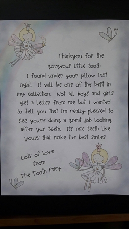 Letter from the Tooth Fairy by BECCY WILTON