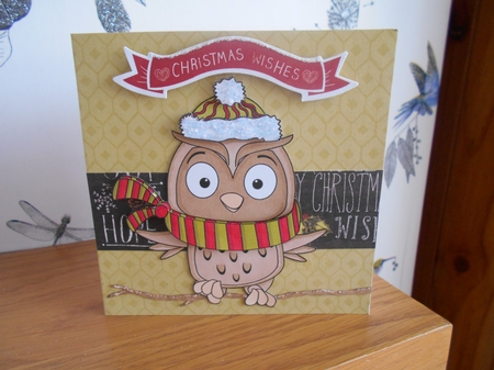 Tweeto Owl's Christmas Digital Stamp by BECCY WILTON