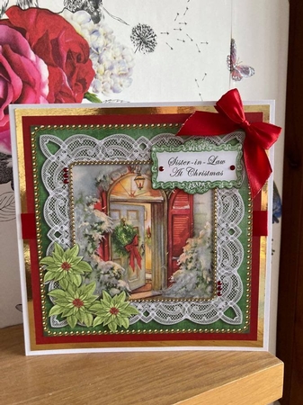 Christmas Door Sister in Law 8in Sentiment Topper by BECCY WILTON