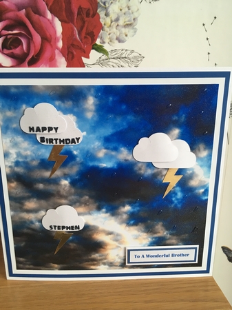 A4 Photograph of Blue Sky & Thunder Clouds in the Sky by BECCY WILTON