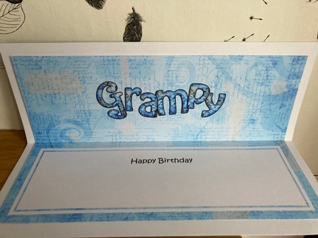 Happy Birthday Grampy Matching Large Dl Insert by BECCY WILTON