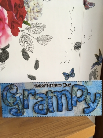 Large Dl Fathers Day Grampy Card & 3D Decoupage by BECCY WILTON