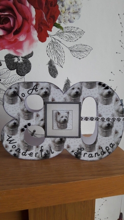 Westie 4 Portrait 3D Decouage by BECCY WILTON