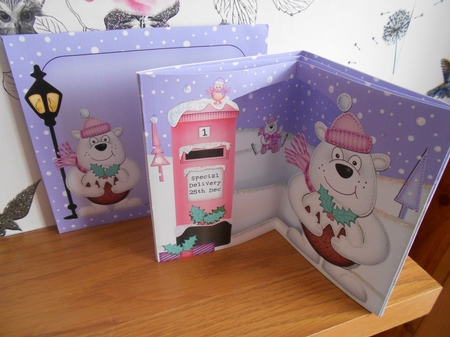 3D Ben Polar Bear's Pudding Christmas Open View Card Kit by BECCY WILTON
