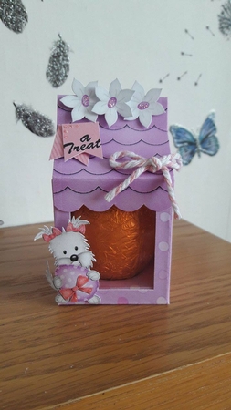 3D Westie Dog Tiny Easter Egg Milk Carton Treat Box by BECCY WILTON