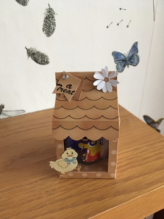 3D Little Chick Tiny Easter Egg Milk Carton or Treat Box by BECCY WILTON