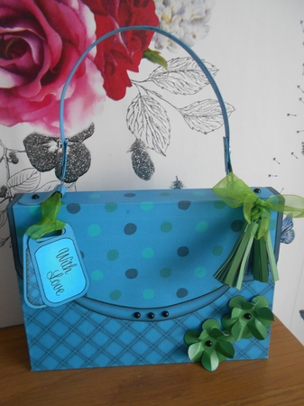 3D Elegant Polka Dots Handbag Treat or Favour Box Kit by BECCY WILTON