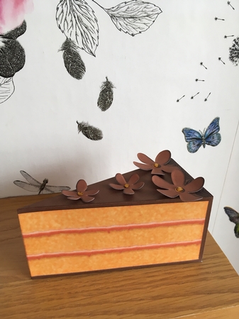 3D Chocolate Orange Cake Slice Treat Box Gift Set Mini Kit by BECCY WILTON