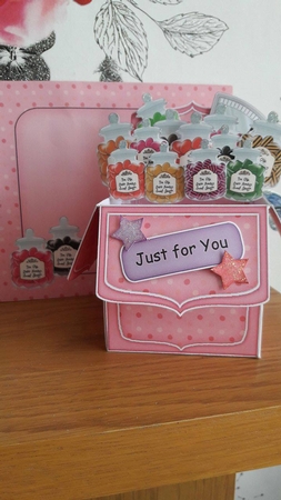 3D Bahh Humbug Sweets Rubber Band Pop Up Box Card by BECCY WILTON