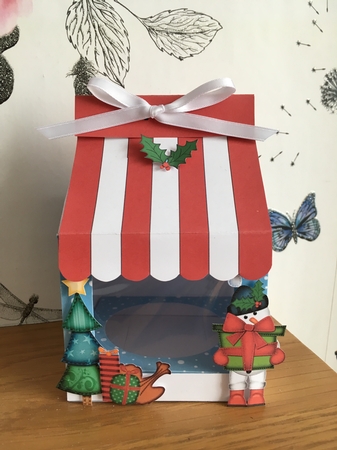 3D Xmas Cute Cat Milk Carton Cupcake or Treat Box Mini Kit by BECCY WILTON