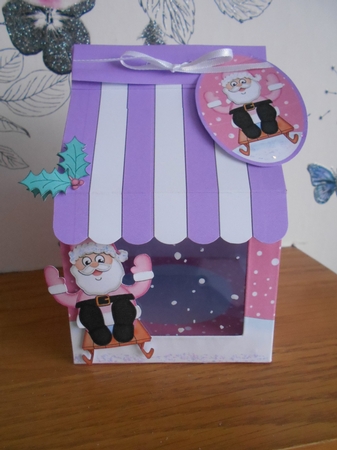3D Xmas Santa Milk Carton Cupcake or Treat Box Mini by BECCY WILTON