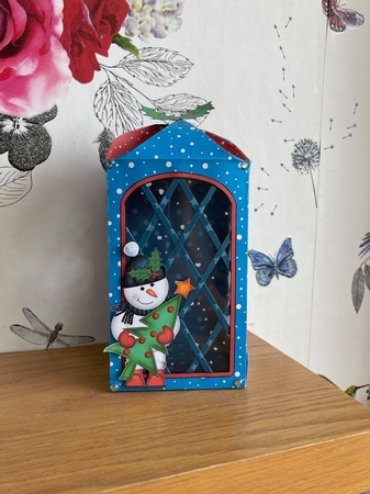 3D Xmas Snowman Lantern Candle/gift Box Kit by BECCY WILTON
