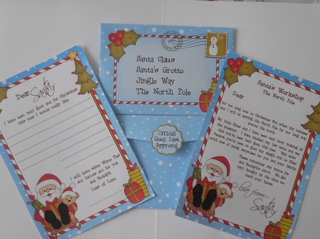 Xmas Santa Child's Santa Letter to and from Santa by BECCY WILTON