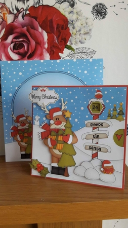 3D Xmas Rudolph Sleeps Till Santa Animated Card by BECCY WILTON