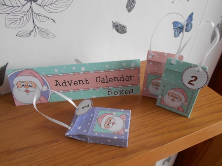3D Santa Xmas Hanging Advent Calendar Box Kit by BECCY WILTON
