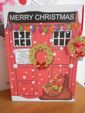 3D Christmas Police Box Gift Bag Mini Kit by BECCY WILTON