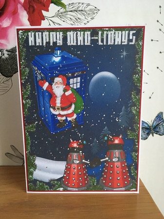 Happy -who-lidays! Santa Who in His Tardis A4 by BECCY WILTON