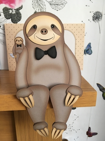 3D on the Shelf Card Kit - Little Sid Sloth by BECCY WILTON