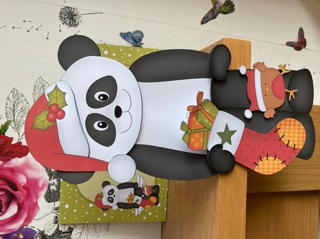 3D on the Shelf Card Kit - Little Christmas Panda Bear by BECCY WILTON