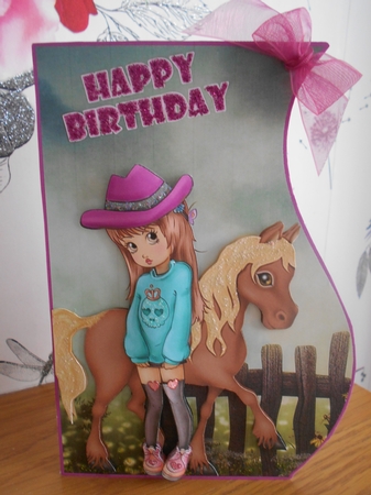 Mini Kit -cool Girl with Pony #6 by BECCY WILTON