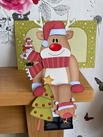 3D on the Shelf Card Kit - Christmas Rudolph's Tree by BECCY WILTON