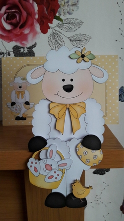 3D on the Shelf Card Kit - Easter Lamb's Bunny Basket & Egg by BECCY WILTON