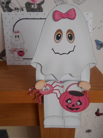 3D on the Shelf Card Kit - Little Fancy Dress Ghost Avira by BECCY WILTON
