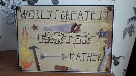Funny Fathers Day Card Topper for A5 Card Front Featured Gallery Photo