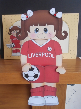 3D On the Shelf Card Kit - Little Footballer Jenice Plays for Liverpool by BECCY WILTON