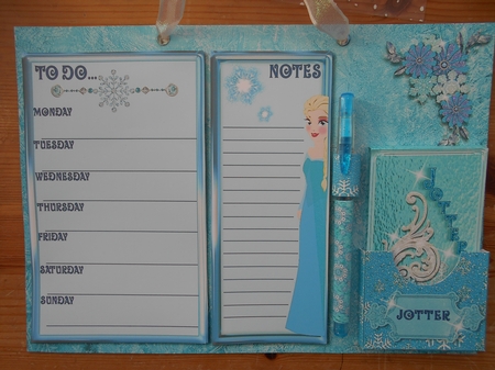 Snowflake Princess A4  Hanging Organiser/Planner & Jotter by BECCY WILTON