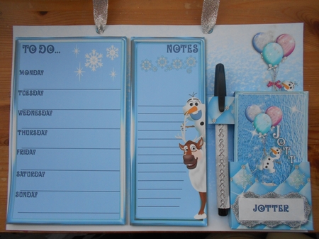 Snowflake Princess A4  Hanging Organiser/Planner & Jotter #3 by BECCY WILTON